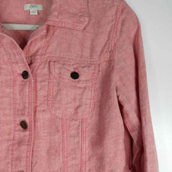 J.jill Linen Button-down Jacket Top | Size XS - Picture 5 of 8